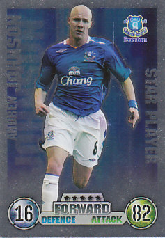 Andrew Johnson Everton 2007/08 Topps Match Attax Star player #336